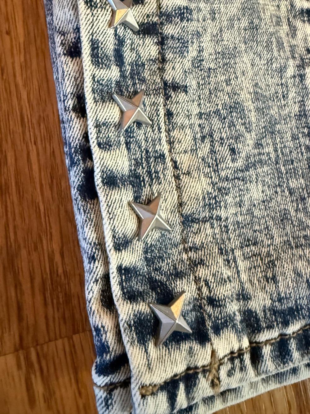 MNML Men's Skinny Acid Wash Jeans - Blue Gray - Picture 6 of 8